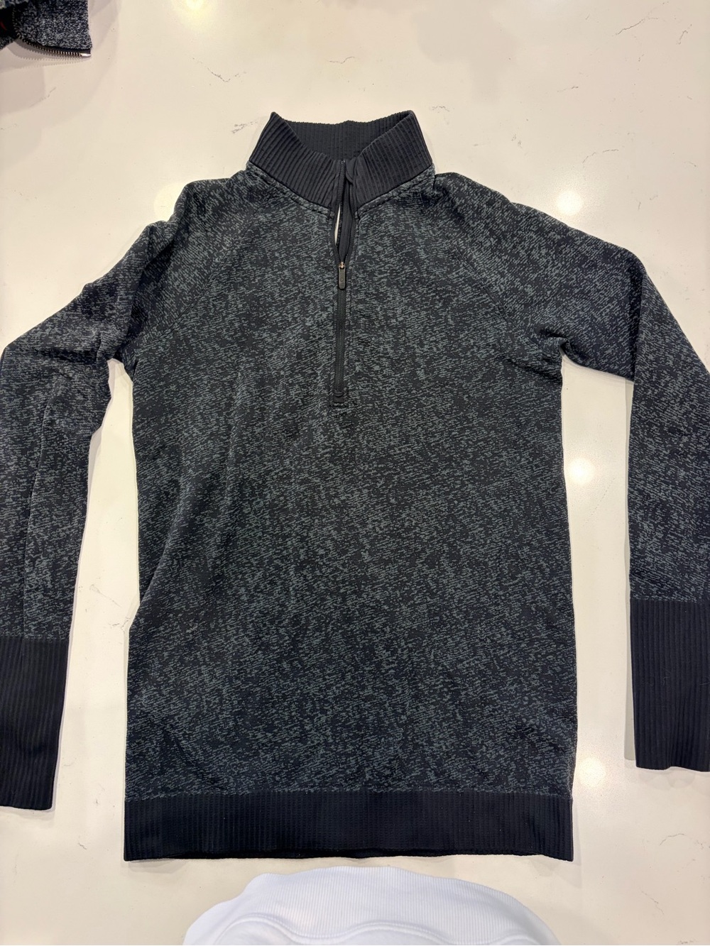 Lululemon Women’s Charcoal Marled Half-Zip Sweater/Tee
